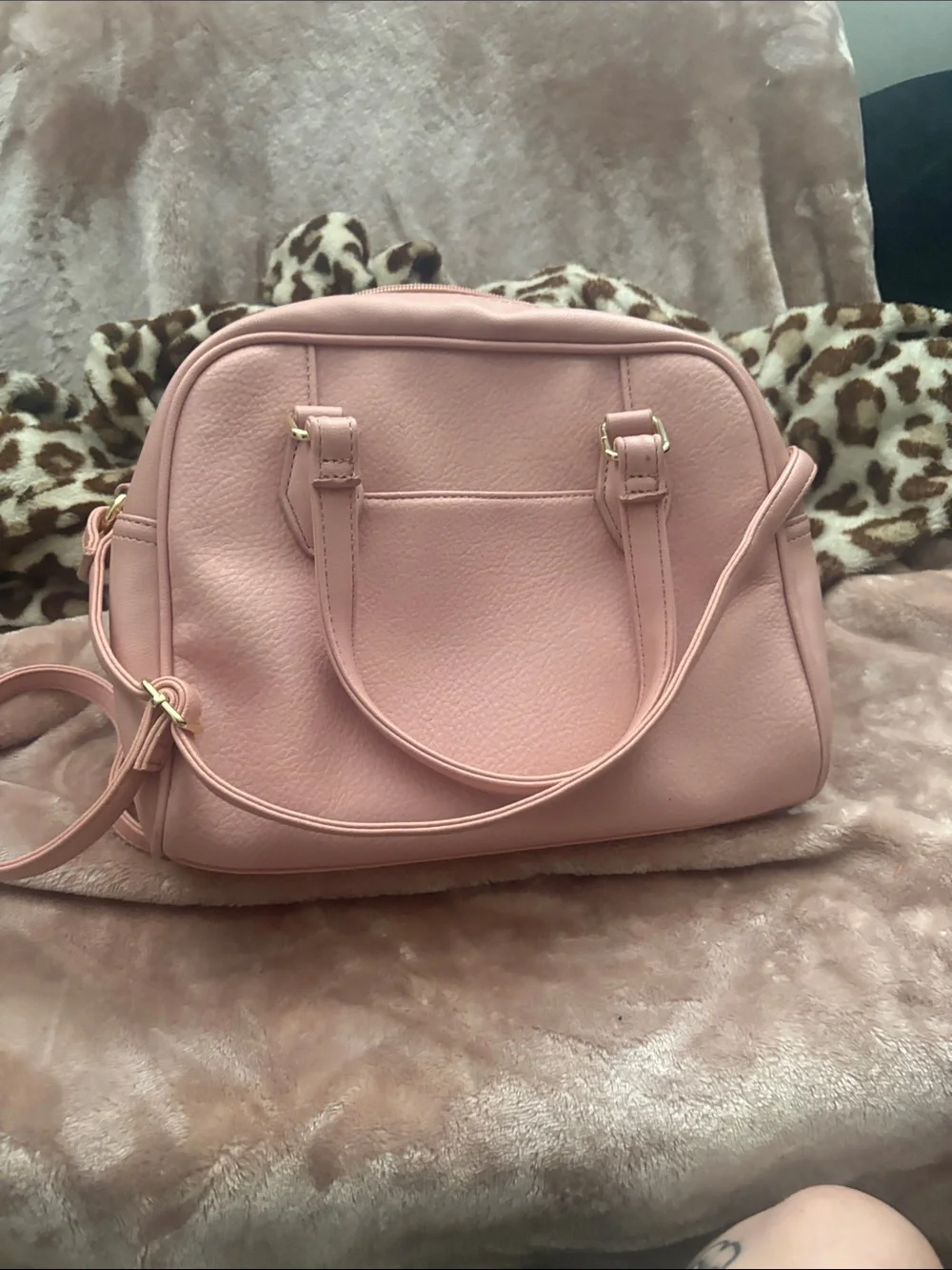 Juicy Couture Rose Blush Satchel with Gold Logo